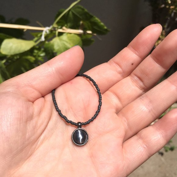 Express Chatoyant Smoke Stone Beaded Necklace - Picture 5 of 5